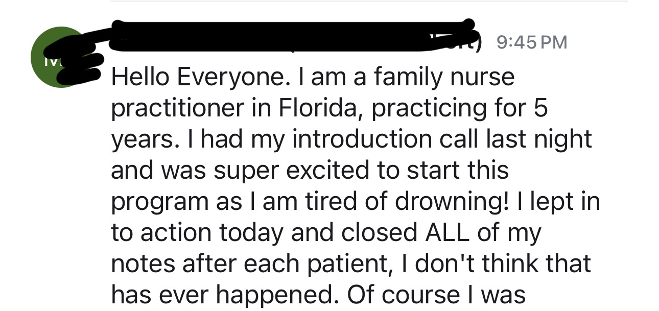 Physician testimonial for Charting Freedom for HER