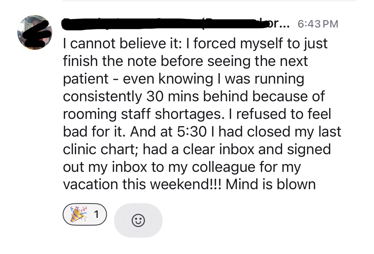 Physician testimonial for Charting Freedom for HER