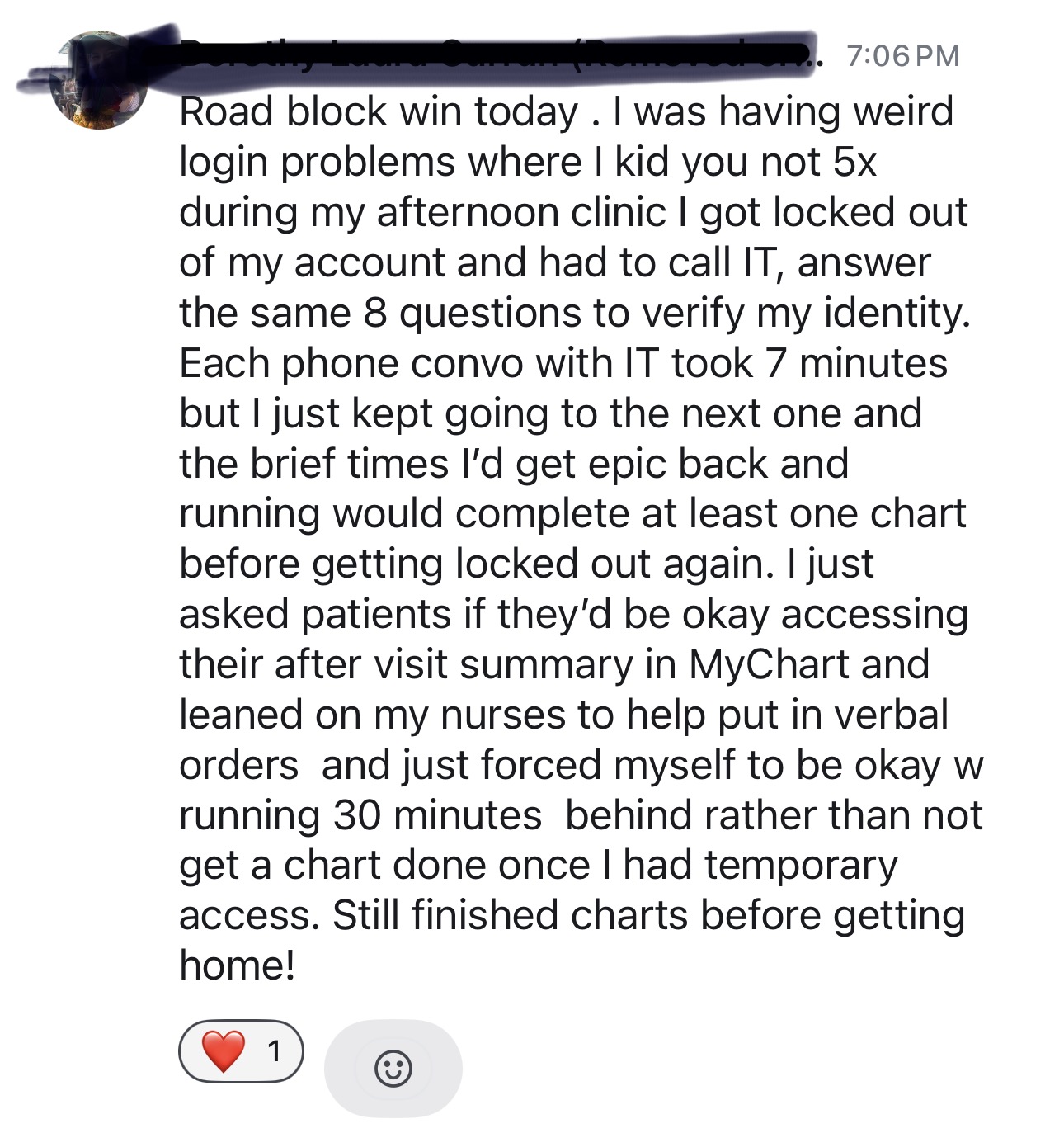 Physician testimonial for Charting Freedom for HER