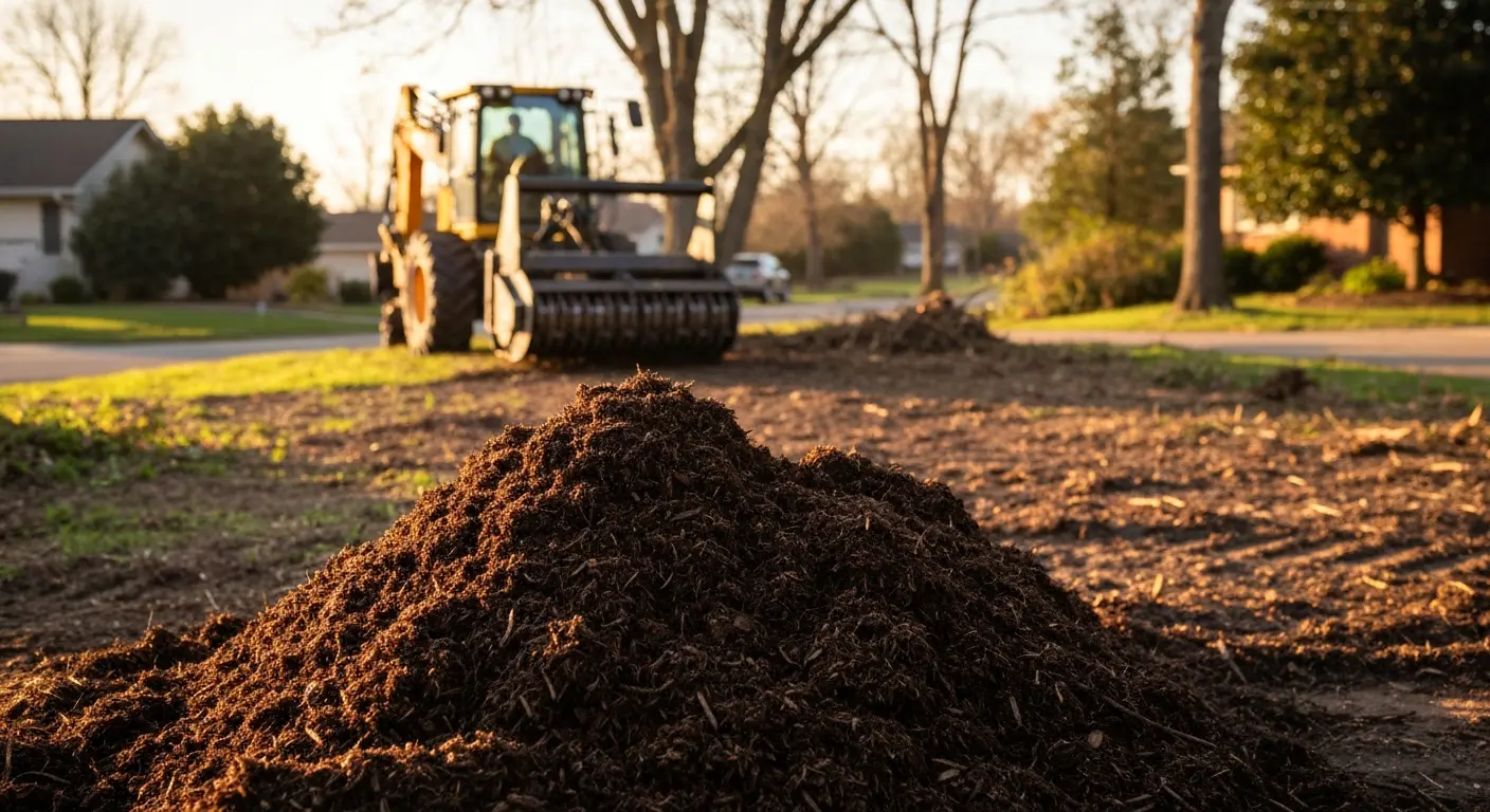 Forestry mulching on property