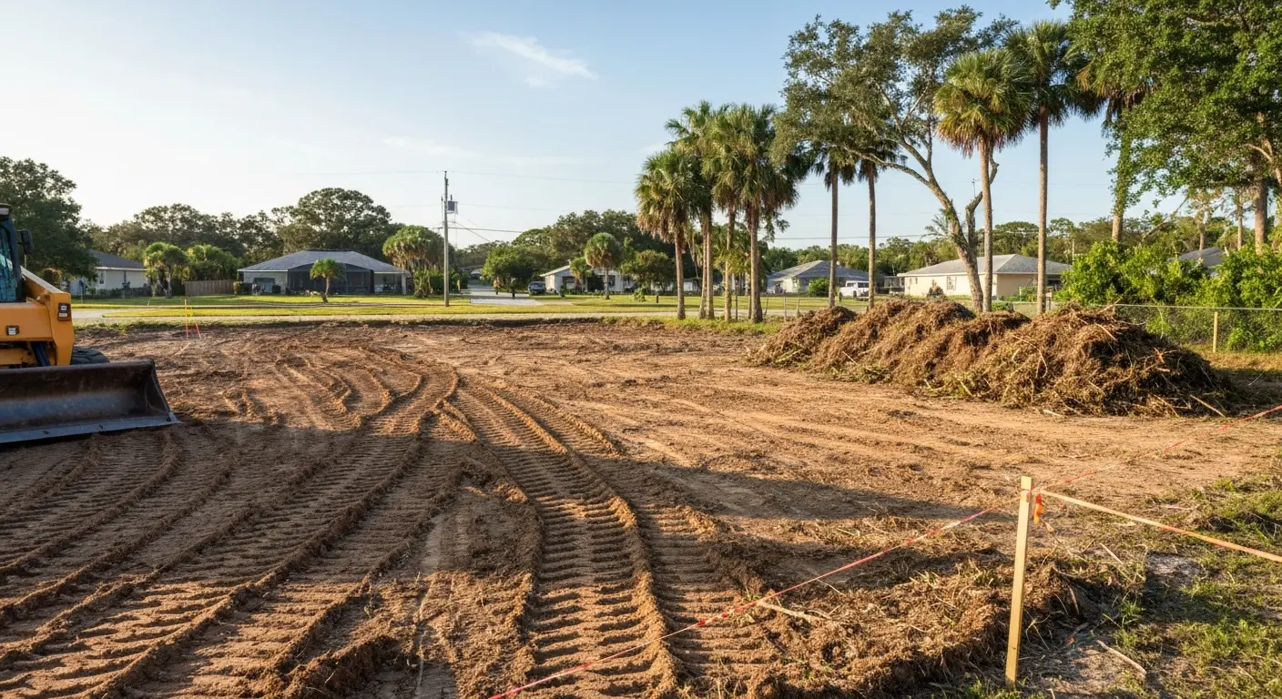 Residential lot clearing in Charlotte County