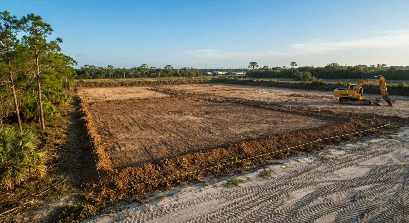 Residential development clearing in Clewiston area