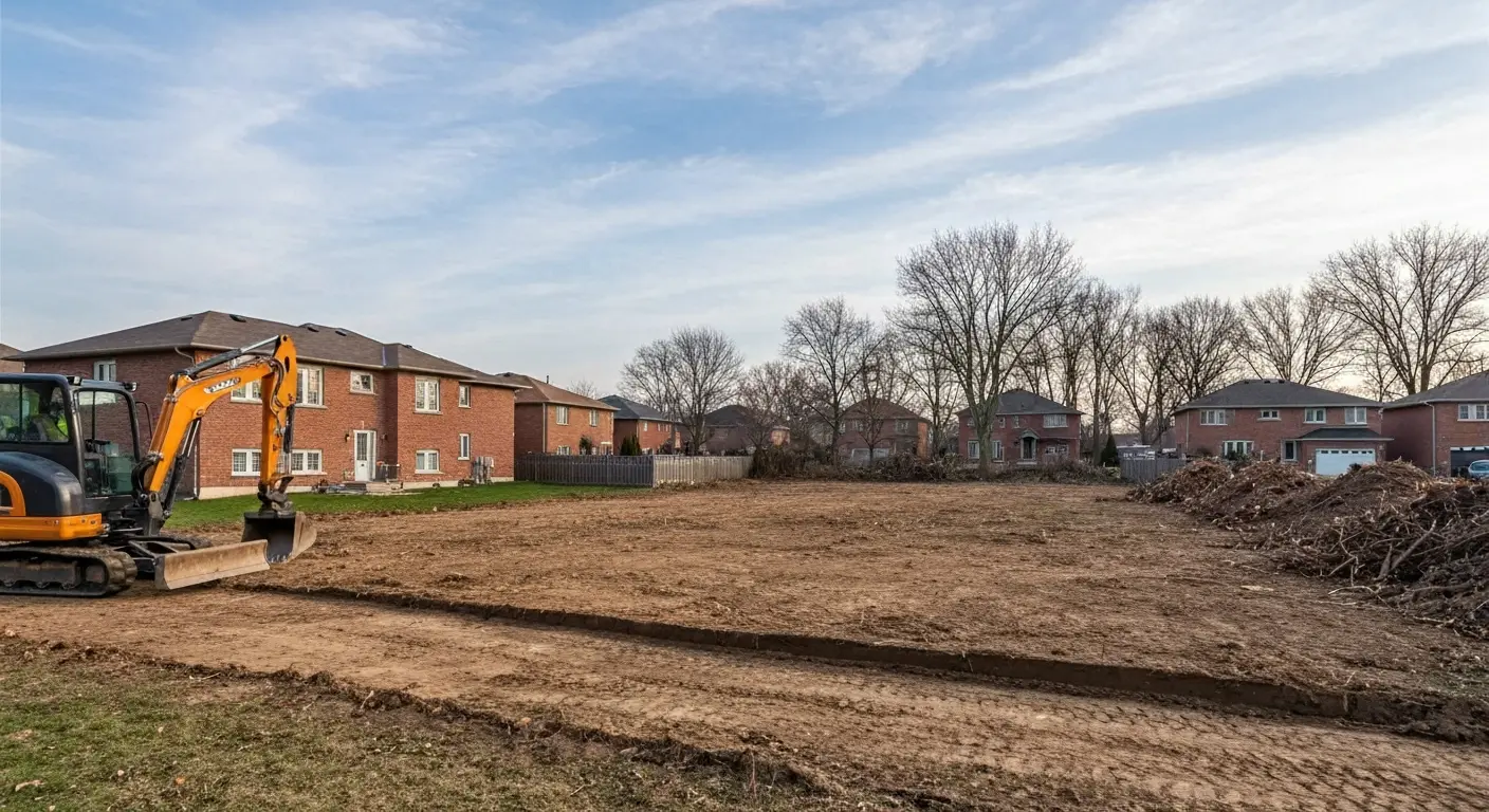 Residential land clearing site