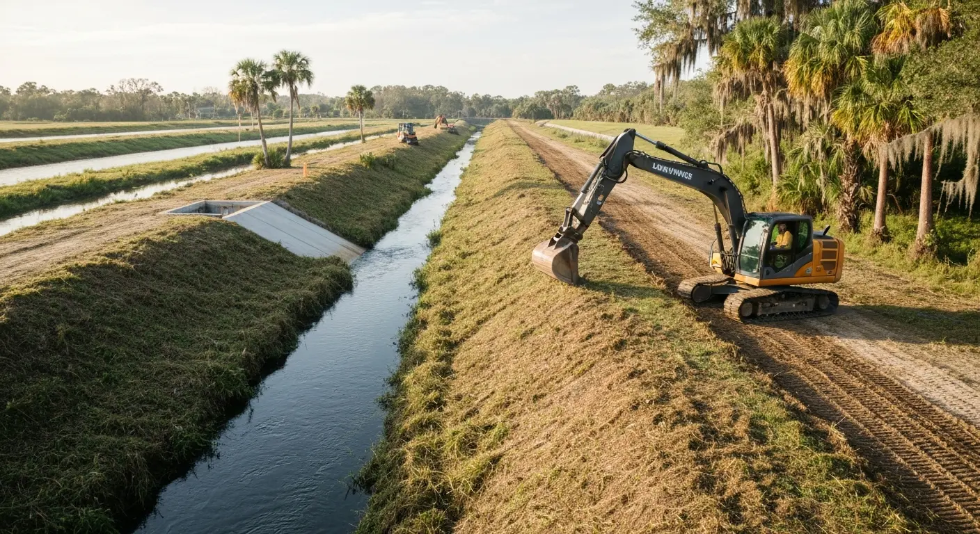 Right-of-way clearing along Caloosahatchee River area