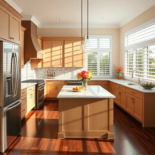 modern kitchen remodel in Manalapan FL featuring stainless steel appliances, granite countertops, and custom cabinetry