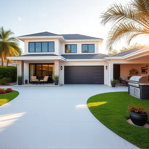 Remodeled Riviera Beach FL home with modern architecture, lush landscaping, spacious backyard, stylish patio, and inviting curb appeal