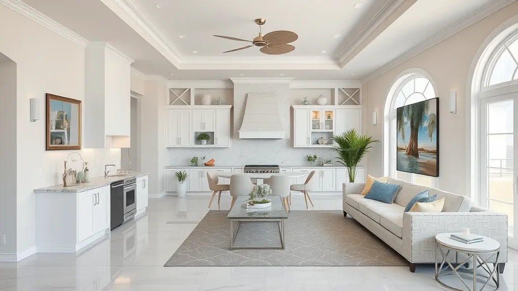 Remodeling in Juno Beach, FL showcasing modern kitchen and dining area transformation.