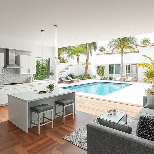 Stunning remodeled interior in Riviera Beach FL showcasing modern design and elegant finishes without people.