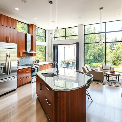 Modern South Bay kitchen remodel with sleek cabinetry, stainless steel appliances, and spacious granite island.