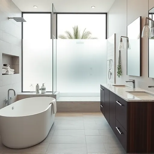 Freshly renovated bathroom in Pahokee FL featuring modern fixtures, natural light, and tropical accents for upscale design.