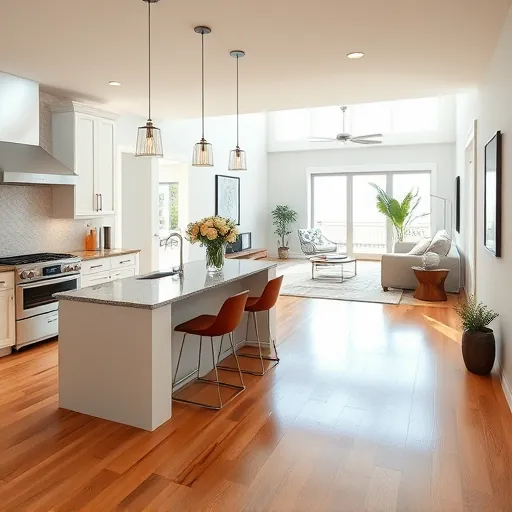 Modern kitchen remodel in Port Saint Lucie featuring high-end appliances, granite countertops, and custom cabinetry.