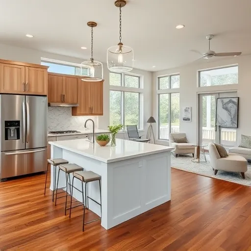 Modern kitchen remodel in Lantana FL with high-end appliances, quartz countertops, and elegant cabinetry.