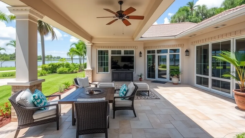 Patio installation projects in Riviera Beach FL showcasing various design styles and outdoor living spaces.
