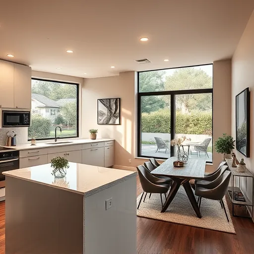Remodeled interior in Lake Clarke Shores, FL featuring modern design, open-concept living, and natural lighting.