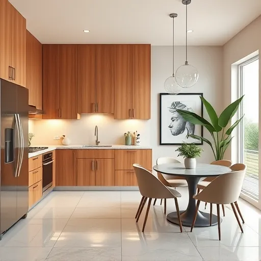 Modern kitchen remodel in South Bay, FL featuring warm wood cabinetry, granite counters, and bright natural light.
