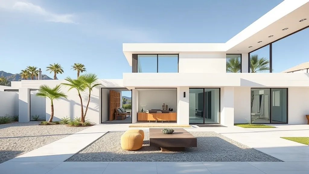 Remodeling in Palm Springs, FL showcasing modern design and vibrant colors in a stylish home interior.