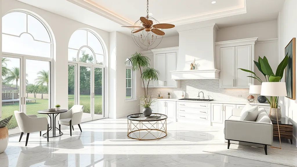 Remodeling in Royal Palm Beach, FL with modern kitchen design and open floor plan.