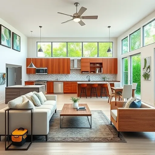 Renovated interior in Pahokee, FL featuring open floor plan, modern furnishings, and natural light enhancing the ambience.