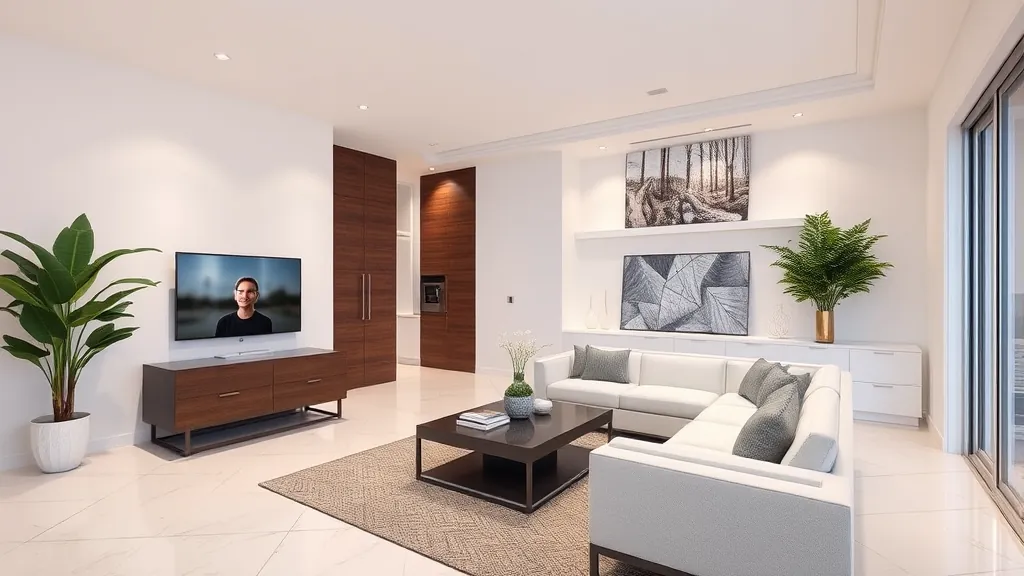 Remodeling in Boca Raton FL showcasing a modern living room design with elegant furnishings.