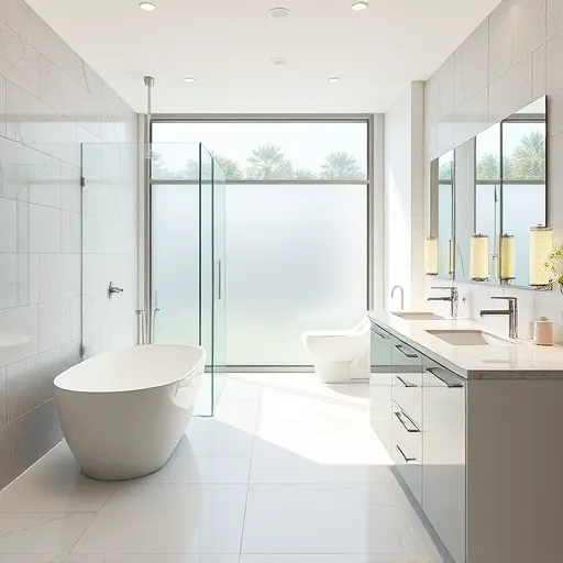 Freshly remodeled bathroom in Canal Point FL featuring a walk-in shower, freestanding tub, and elegant fixtures.