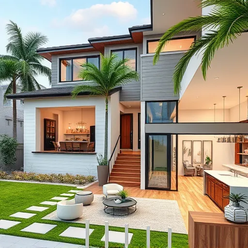 Completed home remodeling in Riviera Beach, FL showcasing modern design and elegant finishes in an empty space