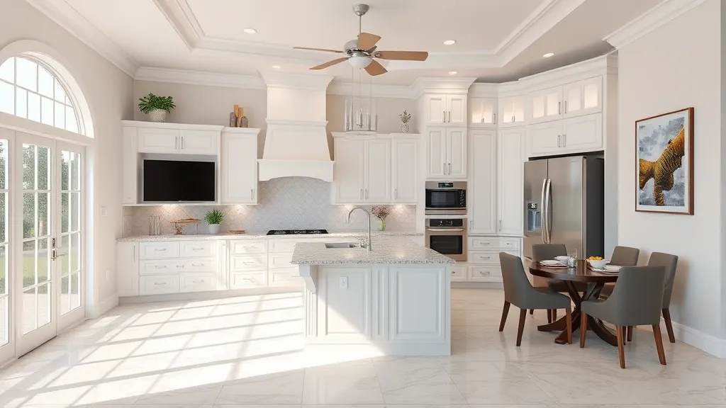Remodeling in Lantana, FL, showcasing modern kitchen design with updated cabinetry and appliances.