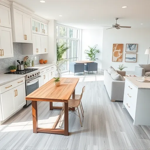Modern Wellington FL kitchen remodel featuring sleek appliances, quartz countertops, and natural light. Elegant decor throughout.