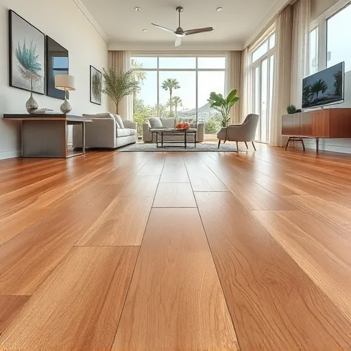 Seamless vinyl plank flooring with rich wood textures and coastal style in a bright Riviera Beach interior