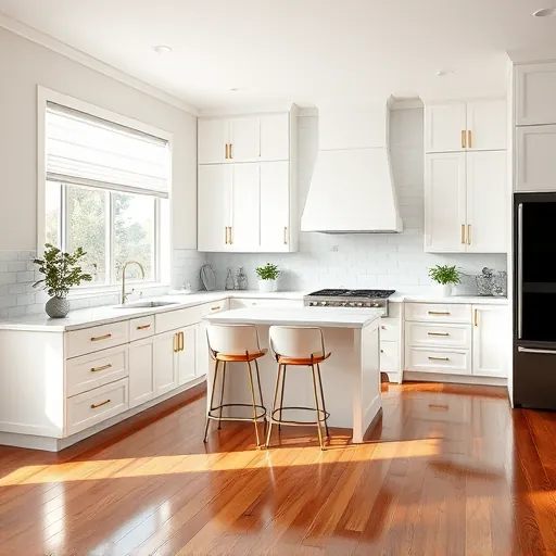 Modern Jupiter FL kitchen remodel showcasing white cabinetry, quartz countertops, large island, and elegant decor.