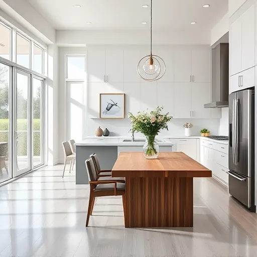 Modern kitchen remodel in Lake Park, FL featuring high-end appliances, quartz countertops, and custom cabinetry.