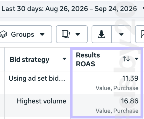 Meta Ads conversion campaign performance from Ads by 20X