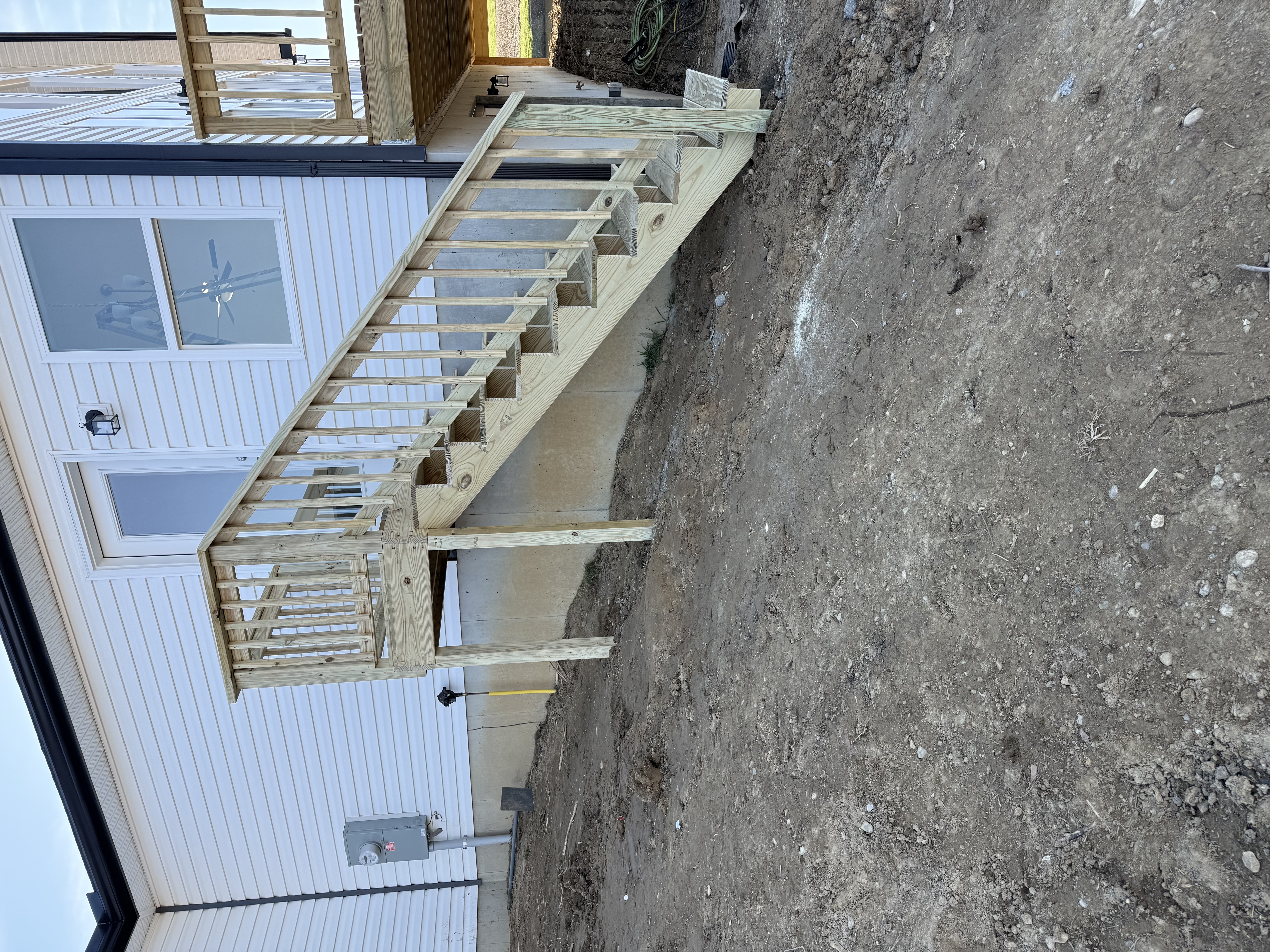 New exterior stairs built by DHA Contractors in Hamilton OH