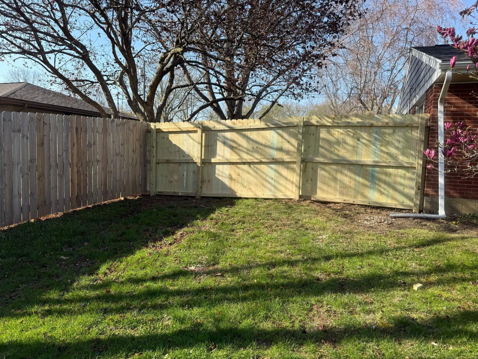 Privacy fence installed by DHA Contractors in Butler County OH