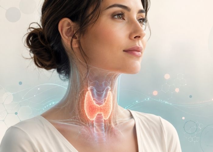 Woman With Thyroid Showing
