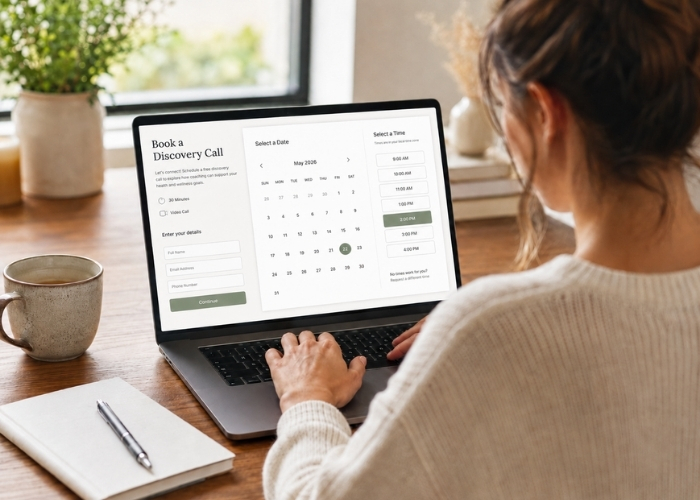 Client Booking a Health Coaching Discovery Call Client Booking a Health Coaching Discovery Call