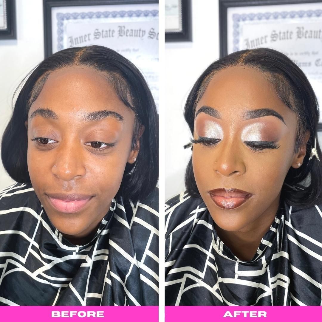 Soft makeup result