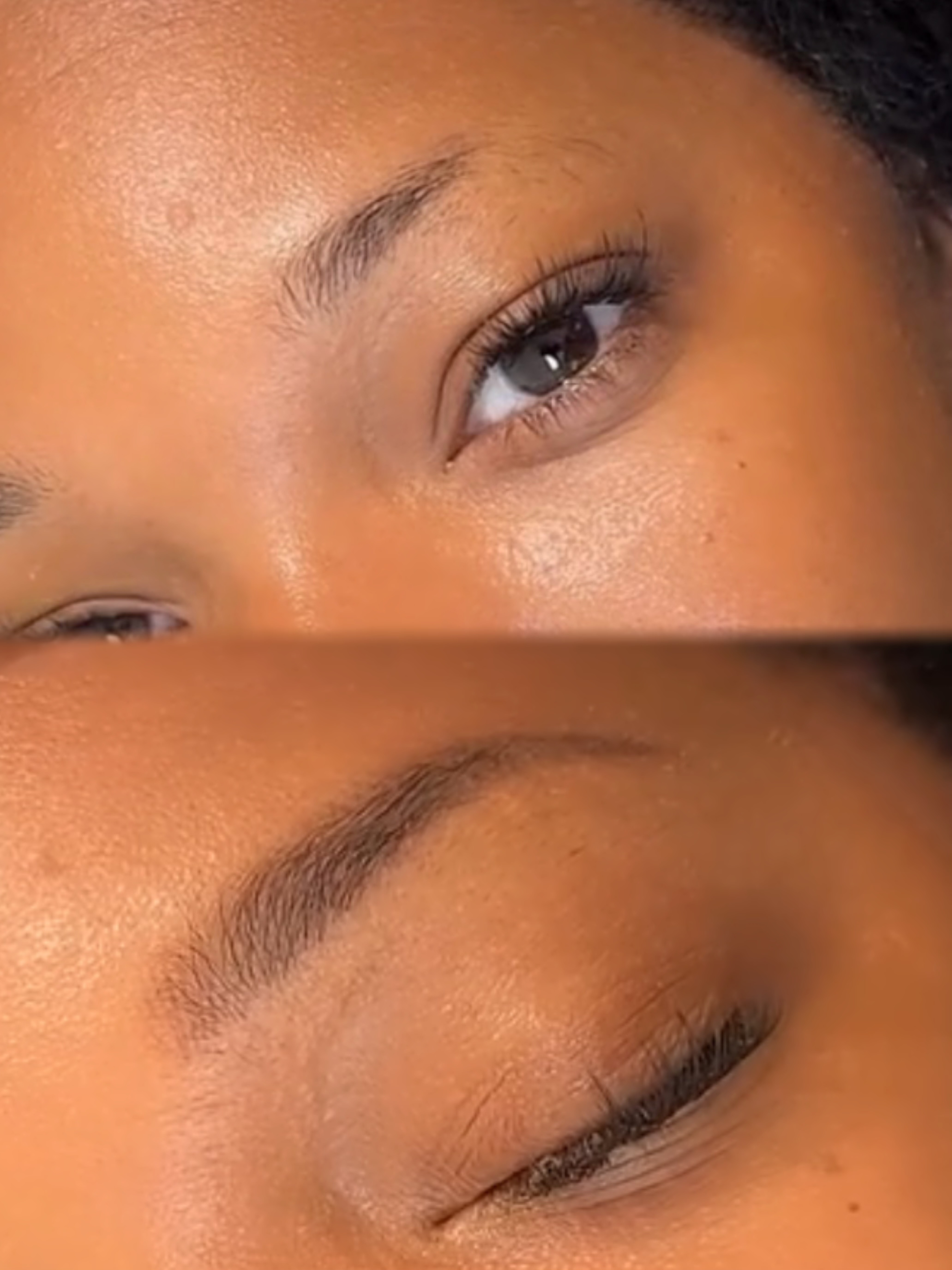 Soft healed brow result