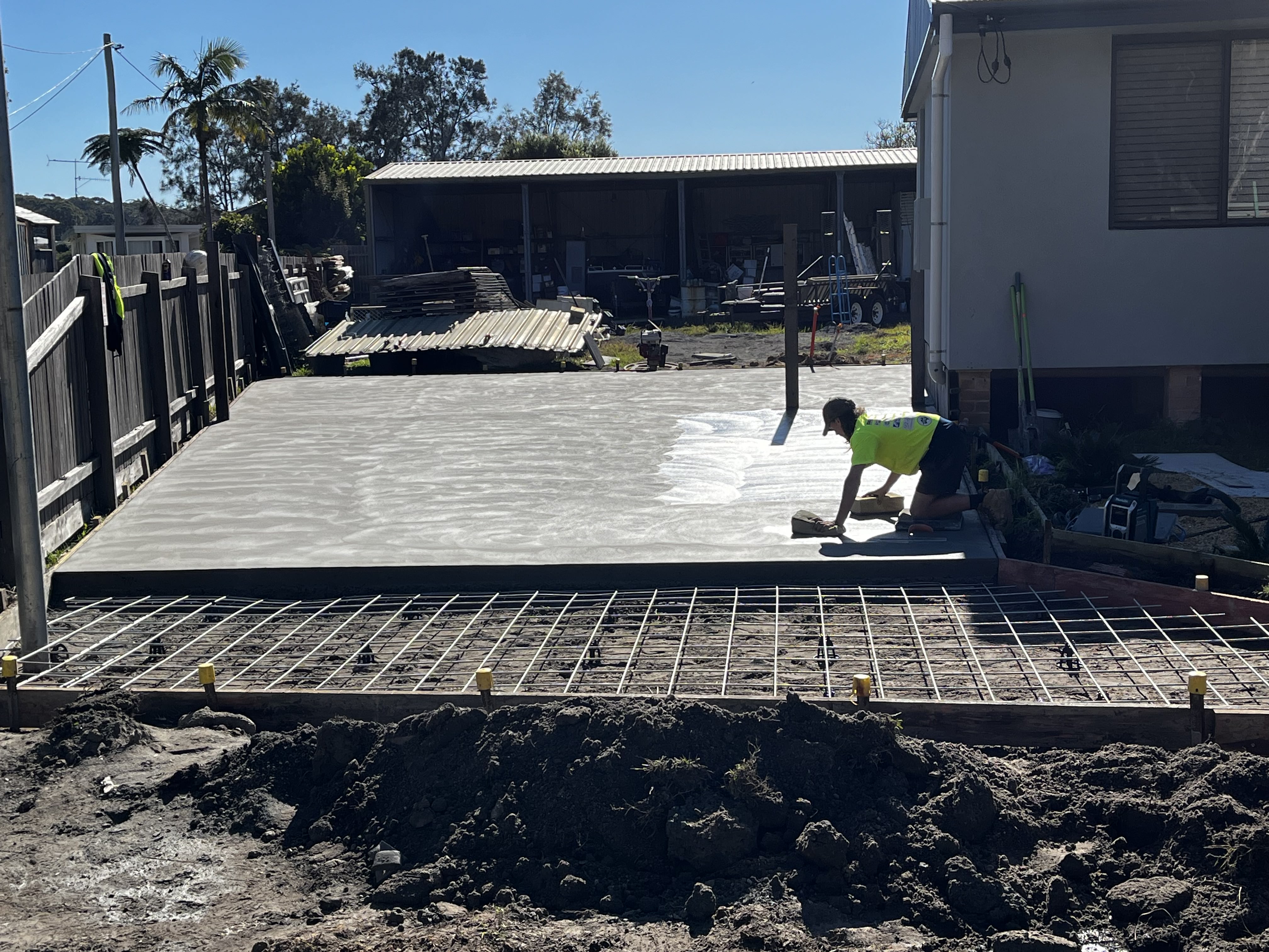 Concrete driveway