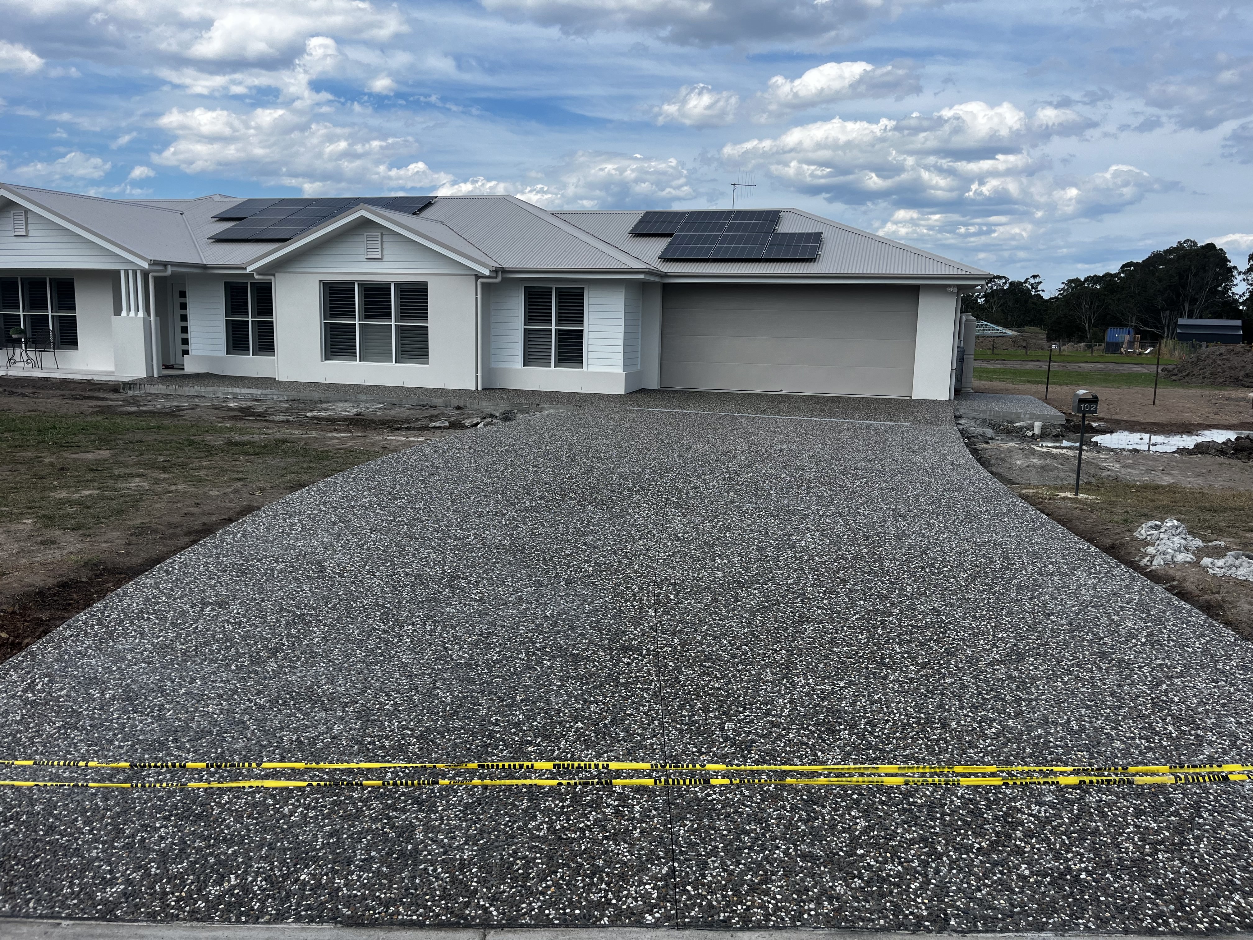 Concrete driveway