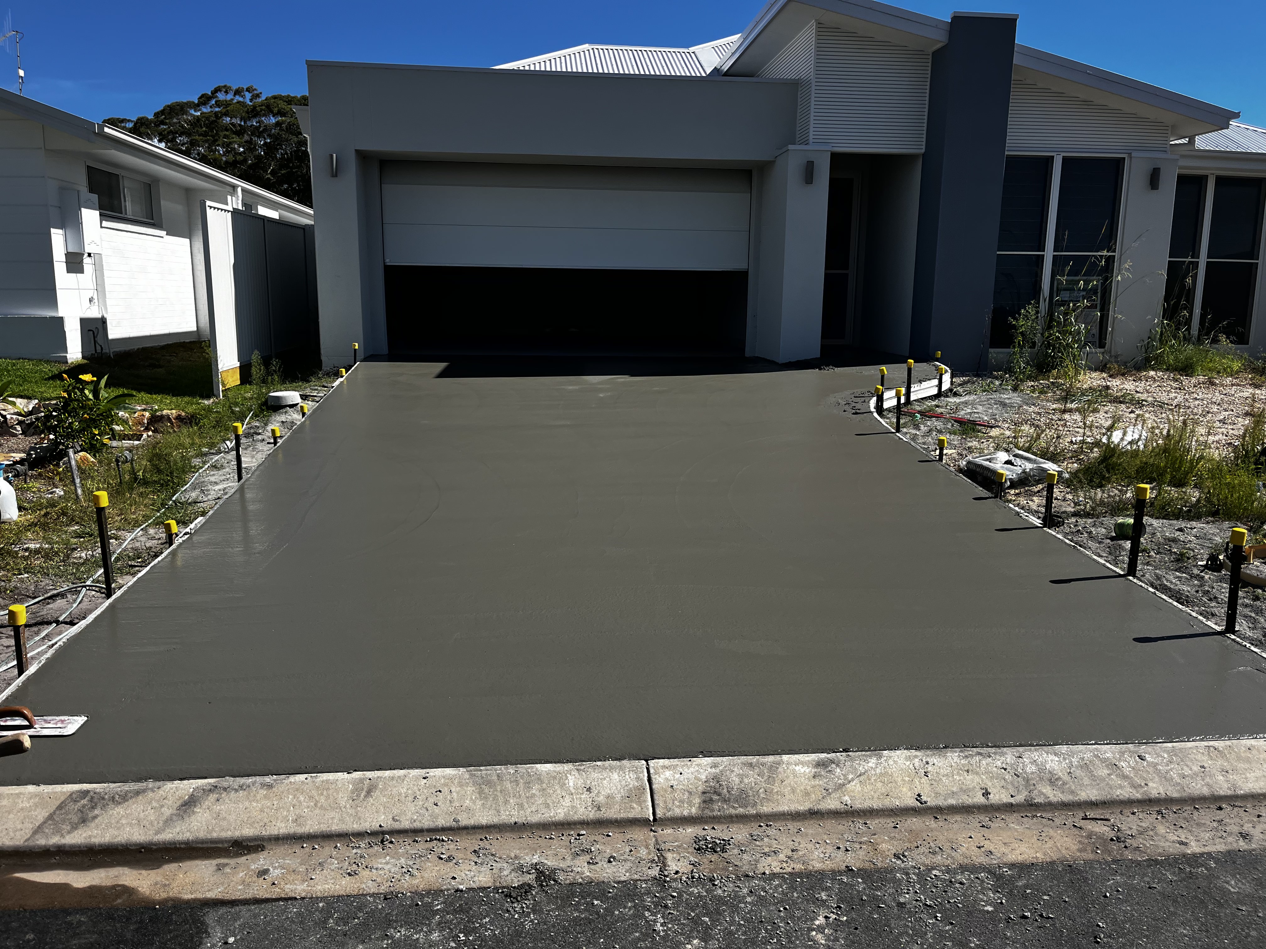 Concrete driveway