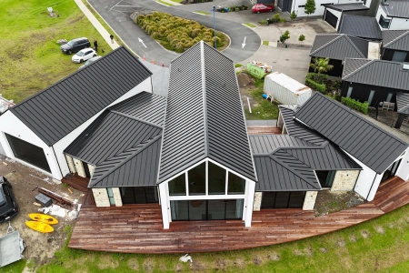 New build wall cladding installation completed by Northland Coastal Roofing