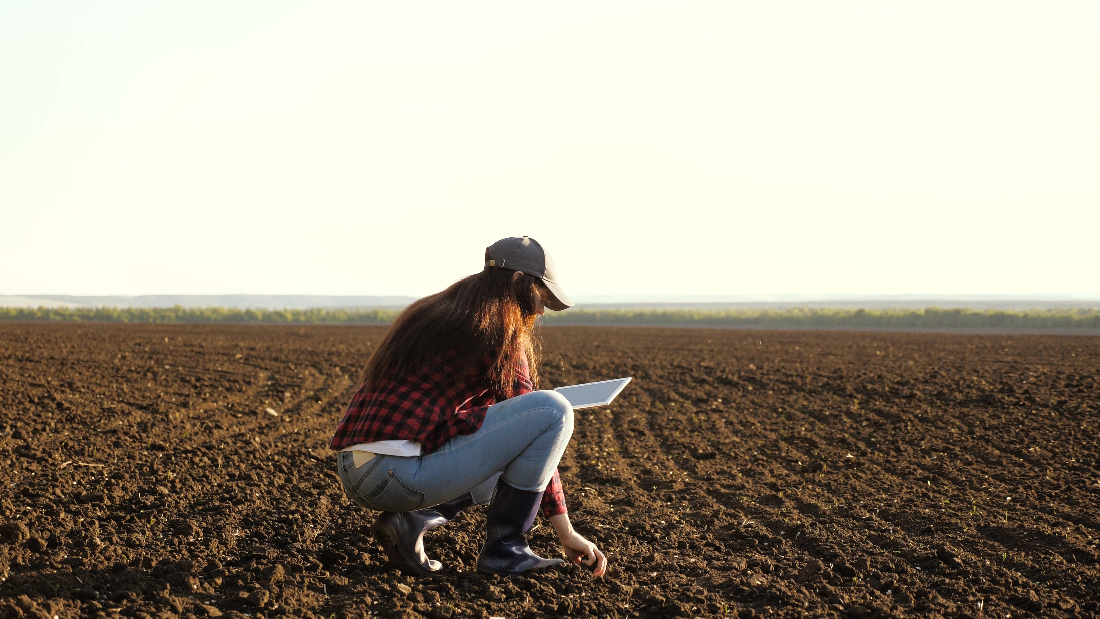 Farmer in field