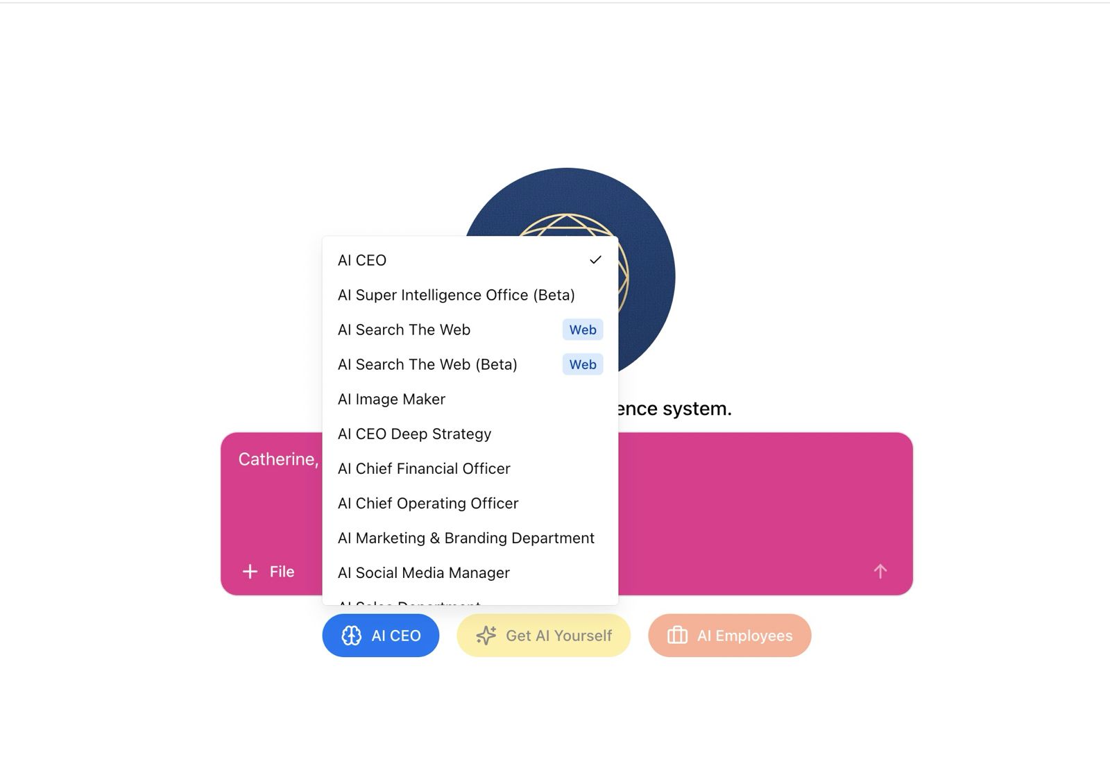 Templum Sanctum AI interface