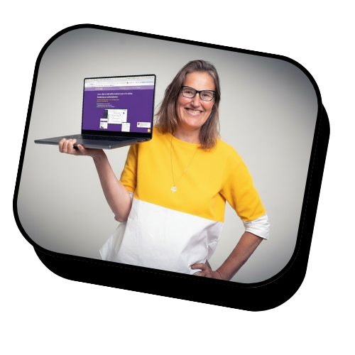 Esther met laptop