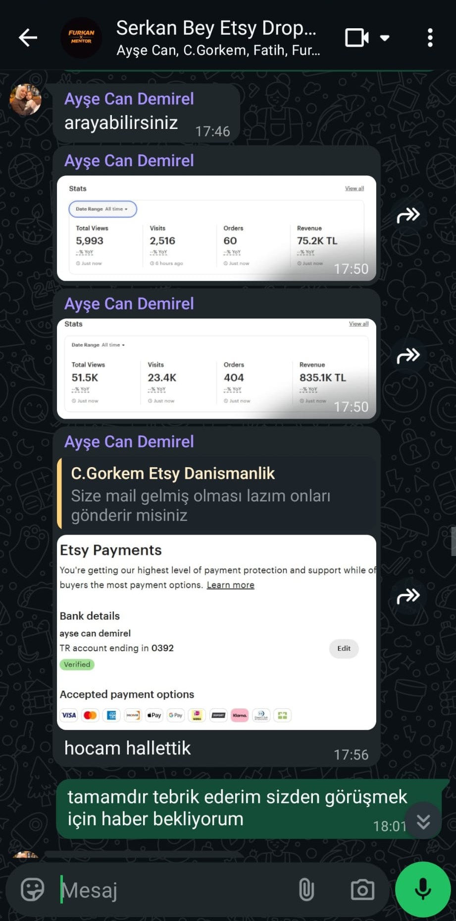Etsy Satış Kanıtı 1