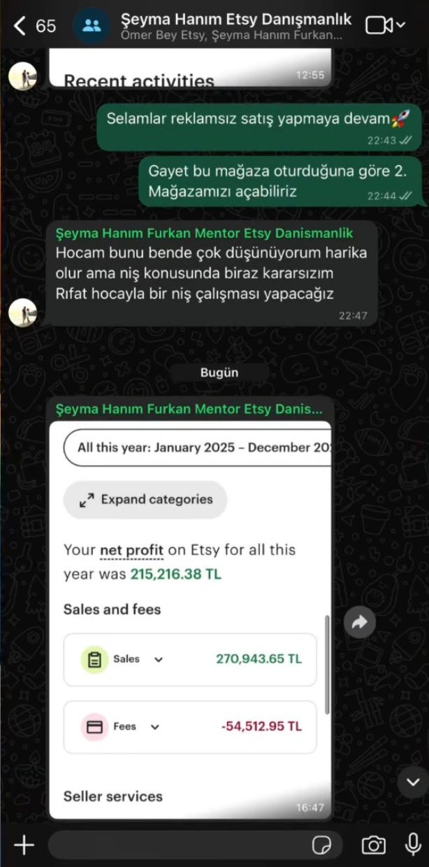 Etsy Satış Kanıtı 2