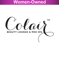 Colair Beauty Lounge & Med Spa logo with a Women-Owned banner. Colair Beauty Lounge & Med Spa logo with a Women-Owned banner.