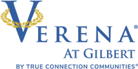 Verena at Gilbert logo in blue and gold with a stylized “V” icon. Verena at Gilbert logo in blue and gold with a stylized “V” icon.