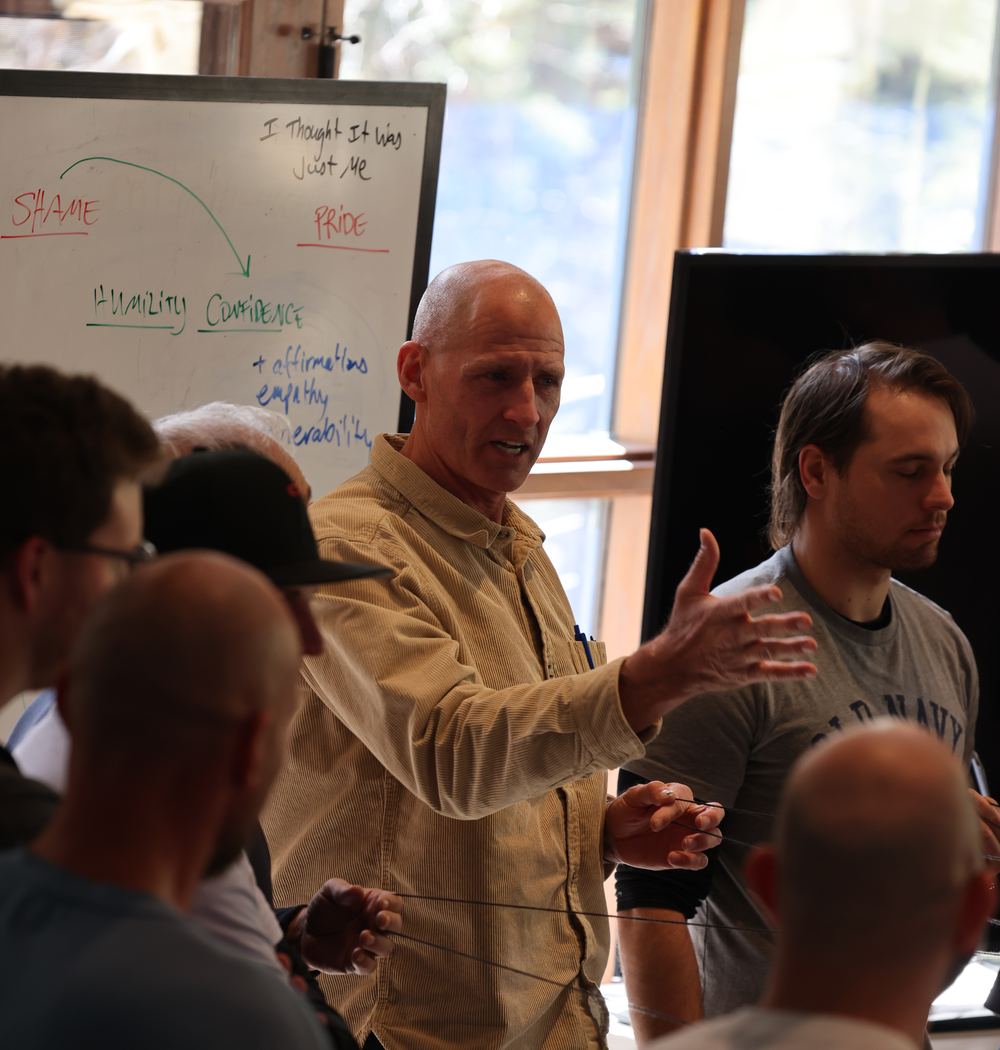 A group session around a whiteboard