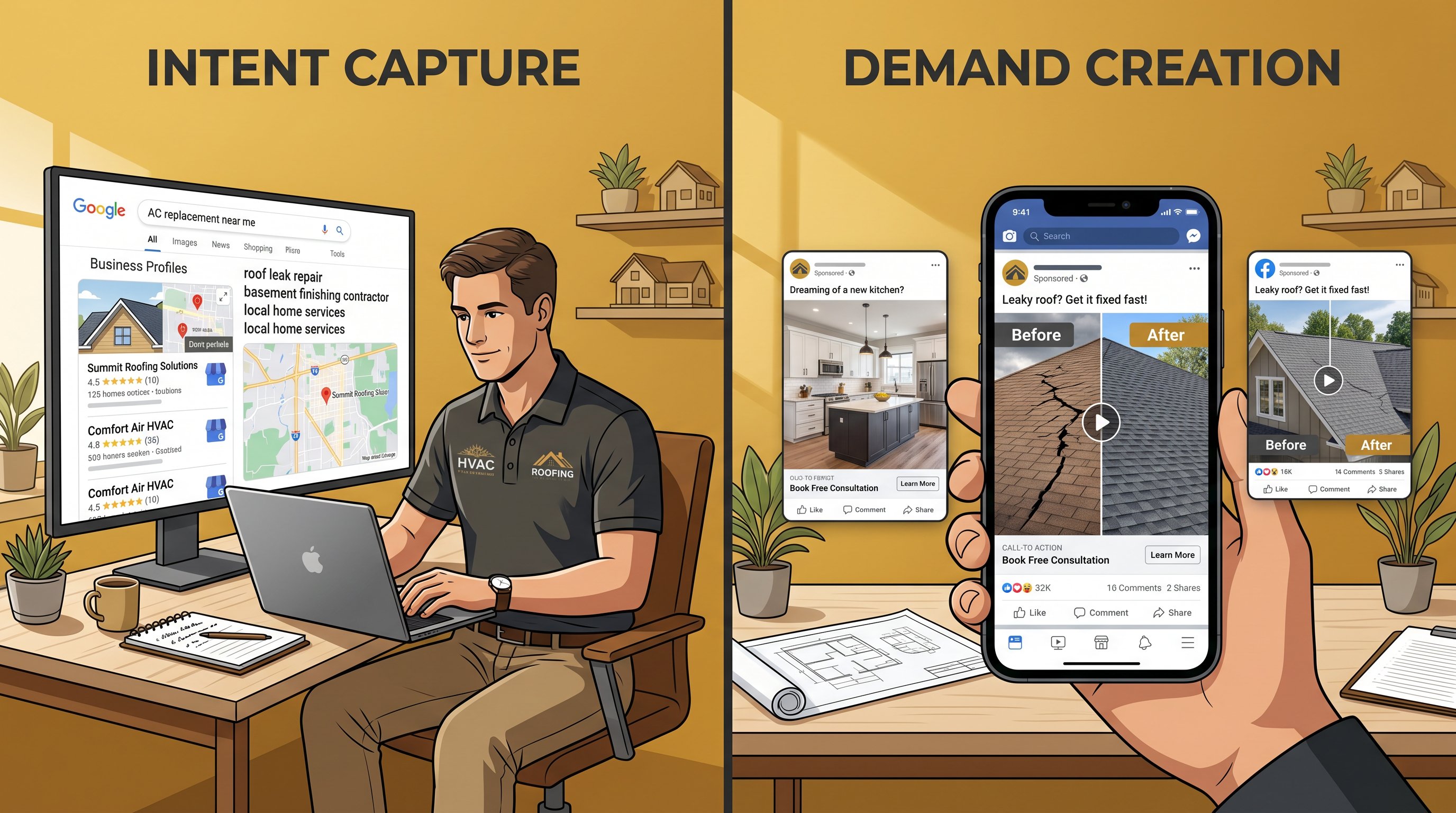SEO Vs. FB Ads for Contractors: What Fills Your Trucks Faster in 2026?